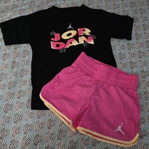 Jordan Girls size Small outfit. Lemonade color!